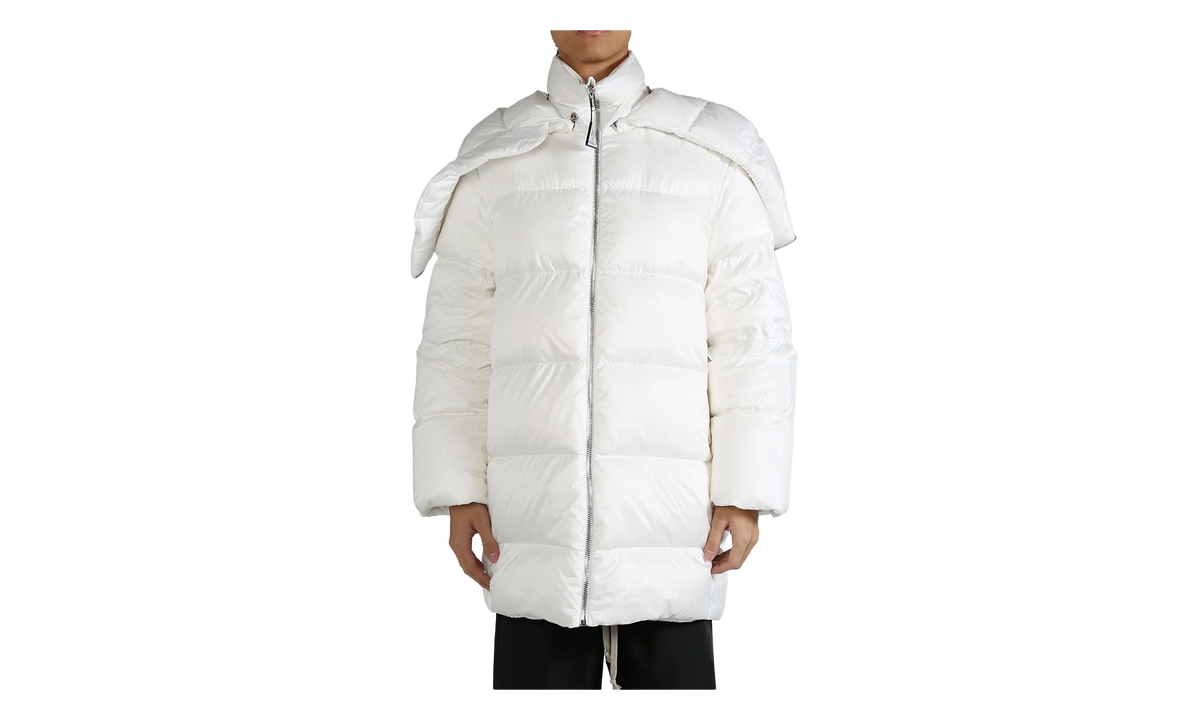 Rick Owens Woven Hooded Cyclopic Coat "Milk" MON39
