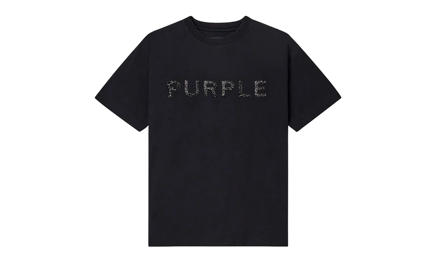 Crystals Textured SS Tee "Black" P104 TBMS226