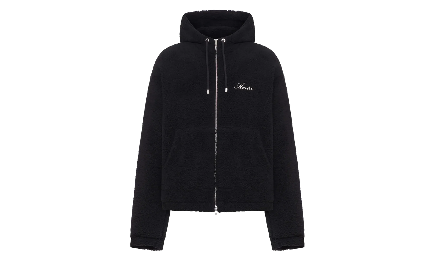 Bones Fleece Zip Hoodie "Black" AMOUJA1010 001
