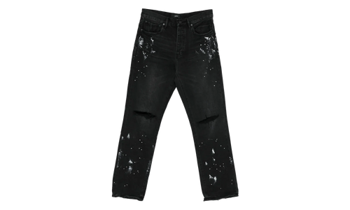 Knee Slit Paint Splatters "Black" P011 BRKS526