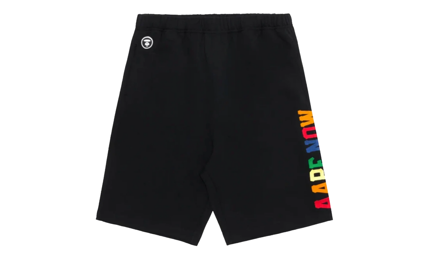 AAPE Multi Color Logo Shorts "Black" P9GYG5ZRC