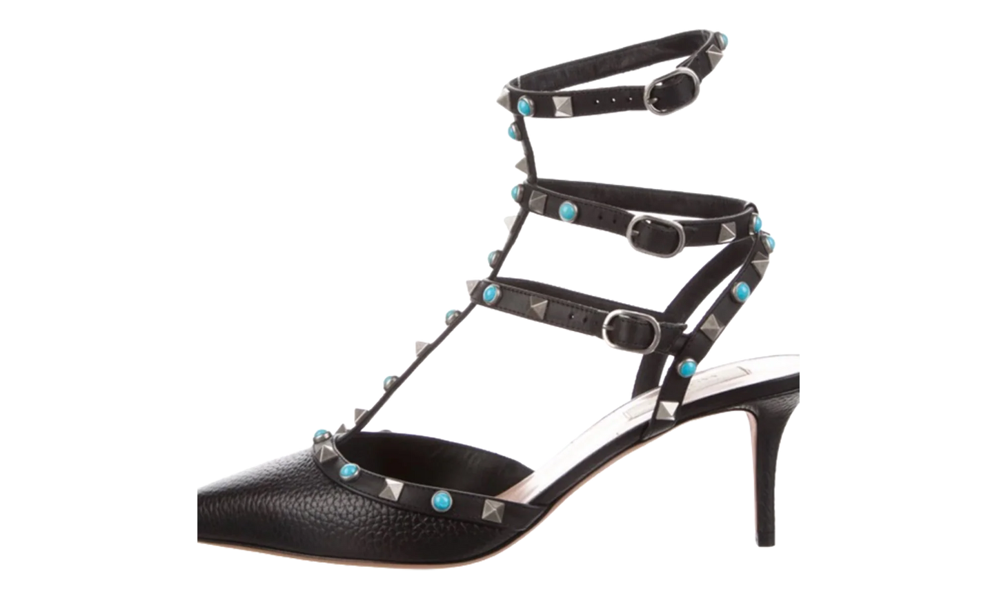 Rockstud Rolling Stone Heels "Turquoise" JF3 8