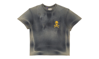 Zip Logo Short Sleeve Tee Shirt "Washed Black Yellow Red" ZPT 1000