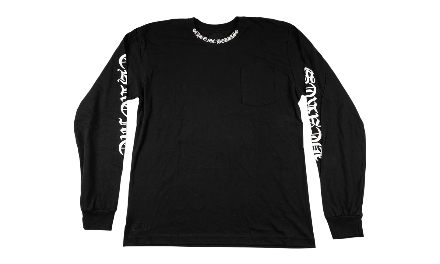 Long Sleeve Pocket Crew T-shirt "White Lettering" CHRM1140