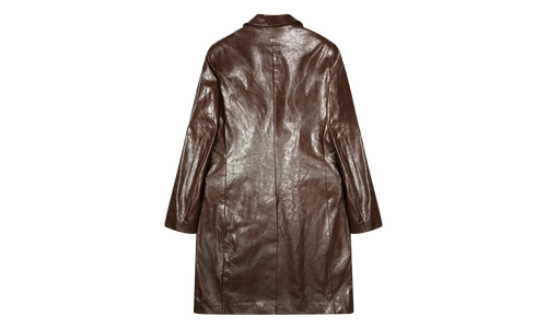 Fake Leather Coat "Brown" A210910QMBU7FG