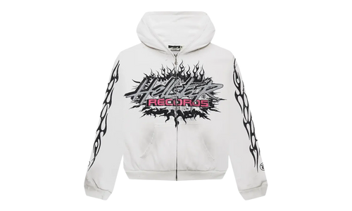 Records Glitter Zip-Up "White" HSR203