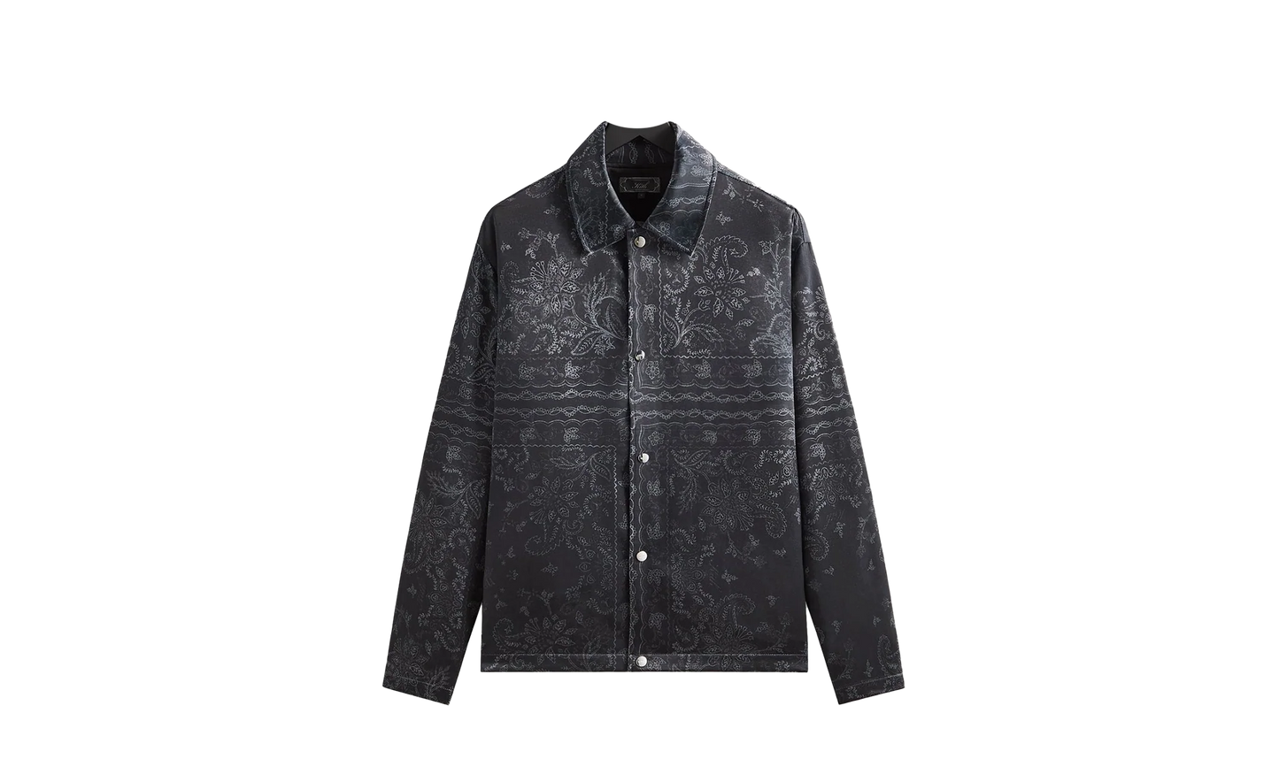 Panelled Bandana Long Sleeve Coaches Jacket "Black" khm033607 001