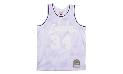 NBA Shaquille O’Neal Cloudy Skies Swingman Jersey "1996 Los Angeles Lakers - Light Purple" SMJYBW19061 LALLTPR96SON