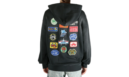 Station Patch Oversized Hoodie "BLACK" AMJYHD1119