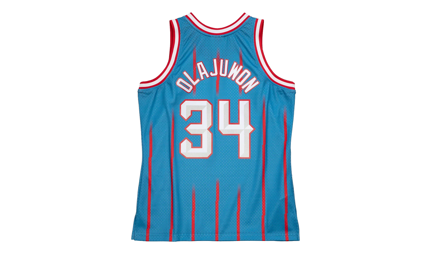NBA Hakeem Olajuwon Reload 2.0 Swingman Jersey "1996 Houston Rockets - Blue" SMJYGS20080 HROLTBL96HOL