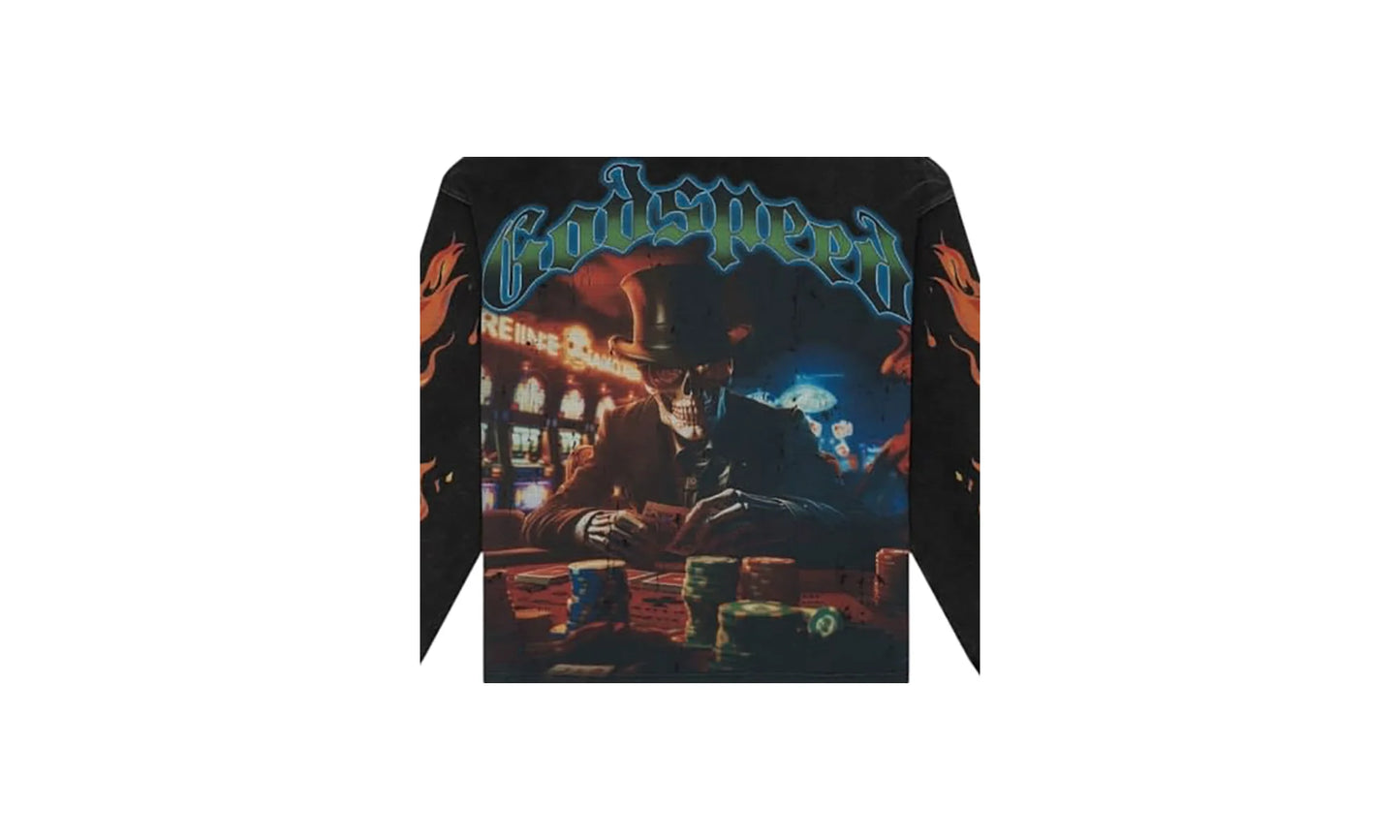 Life's a Gamble L/S Thermal Tee "Black Wash" LJV1UAGS