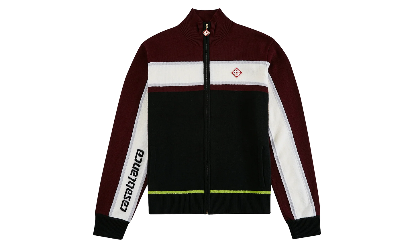 Stripe Merino Knit Track Jacket "Black" M P26 KW 1176 01