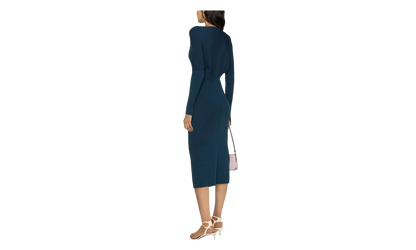 RIBBED LONG BUTTONED DRESS "SAPPHIRE" RW DR0043 K010 H23 271