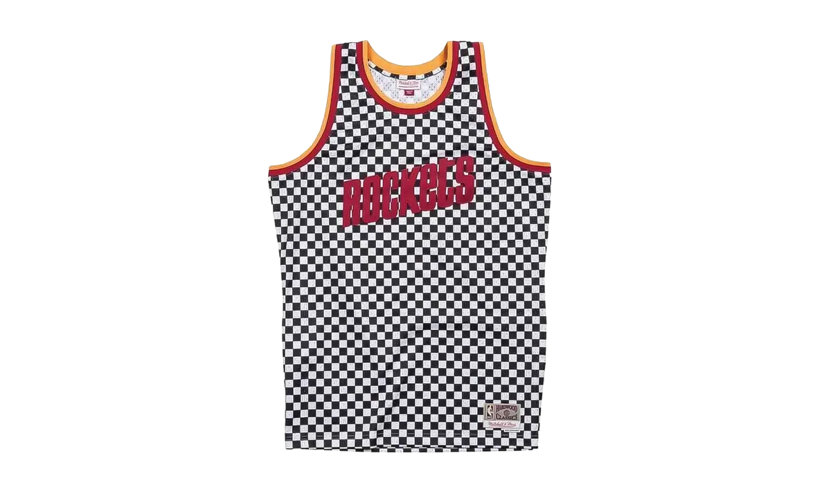 NBA Checked Swingman Jersey "Houston Rockets - Black / White" BA8A45 HRO W MYM