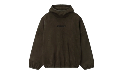 Suede Fleece Modern Hoodie "Brown" 192HO256943F