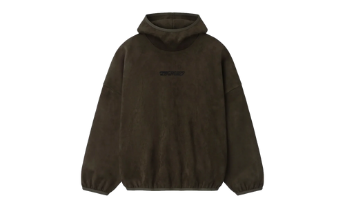 Suede Fleece Modern Hoodie "Brown" 192HO256943F