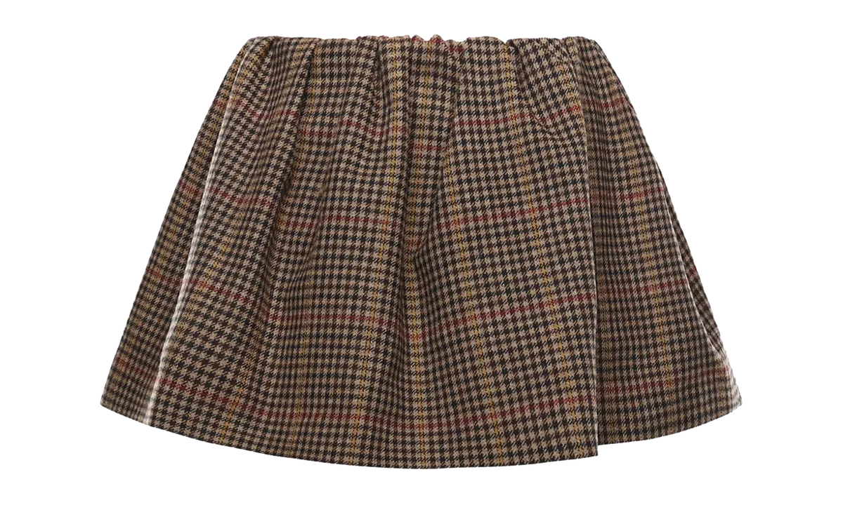Houndstooth Mini Skirt WMNS "Brown" MG2594 S OOO 181J F0040