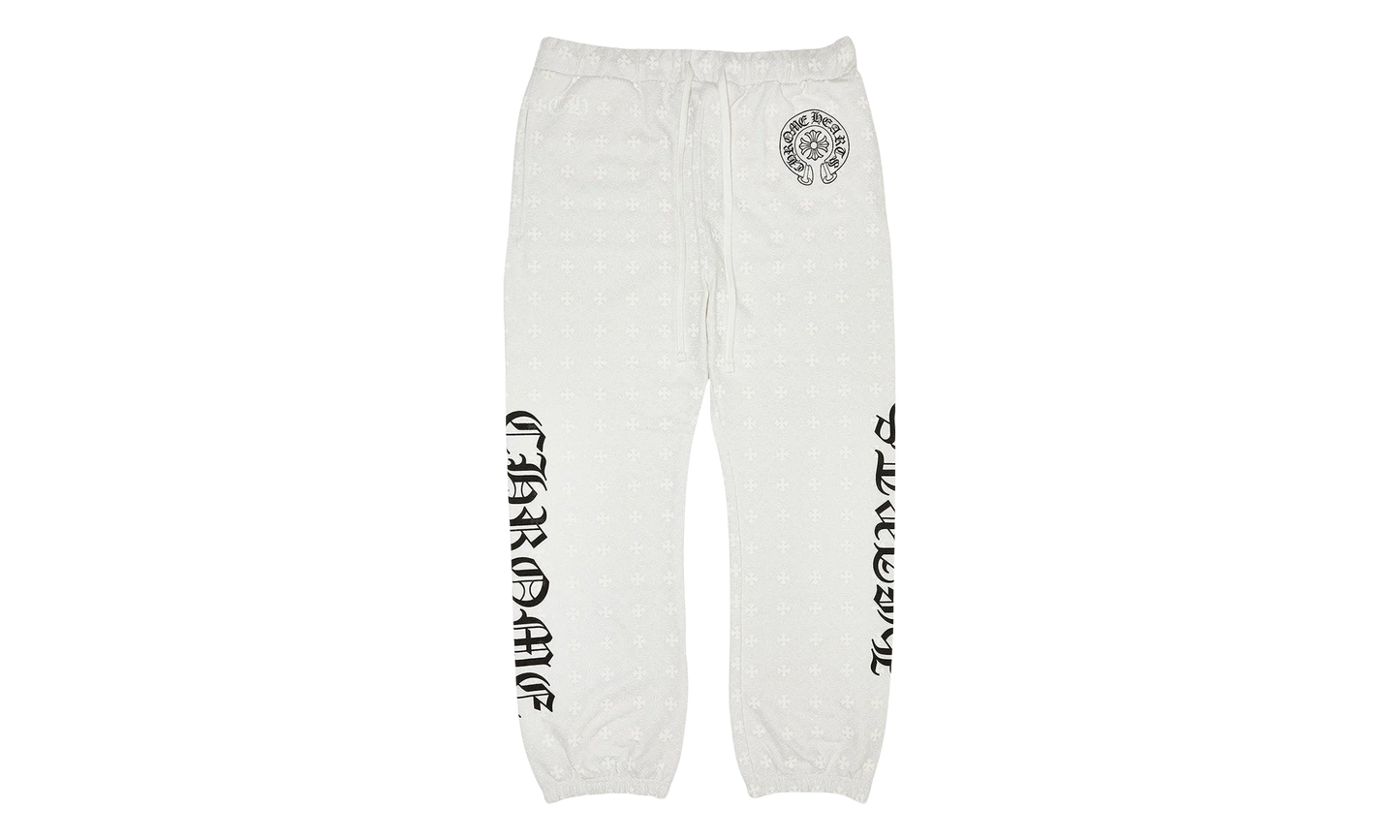 Plus Cross Allover Print Sweatpants "White" CHRM0857