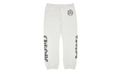 Plus Cross Allover Print Sweatpants "White" CHRM0857