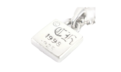 Autre Marque Heart Square Pendant & Necklace "Silver" CHRM0642