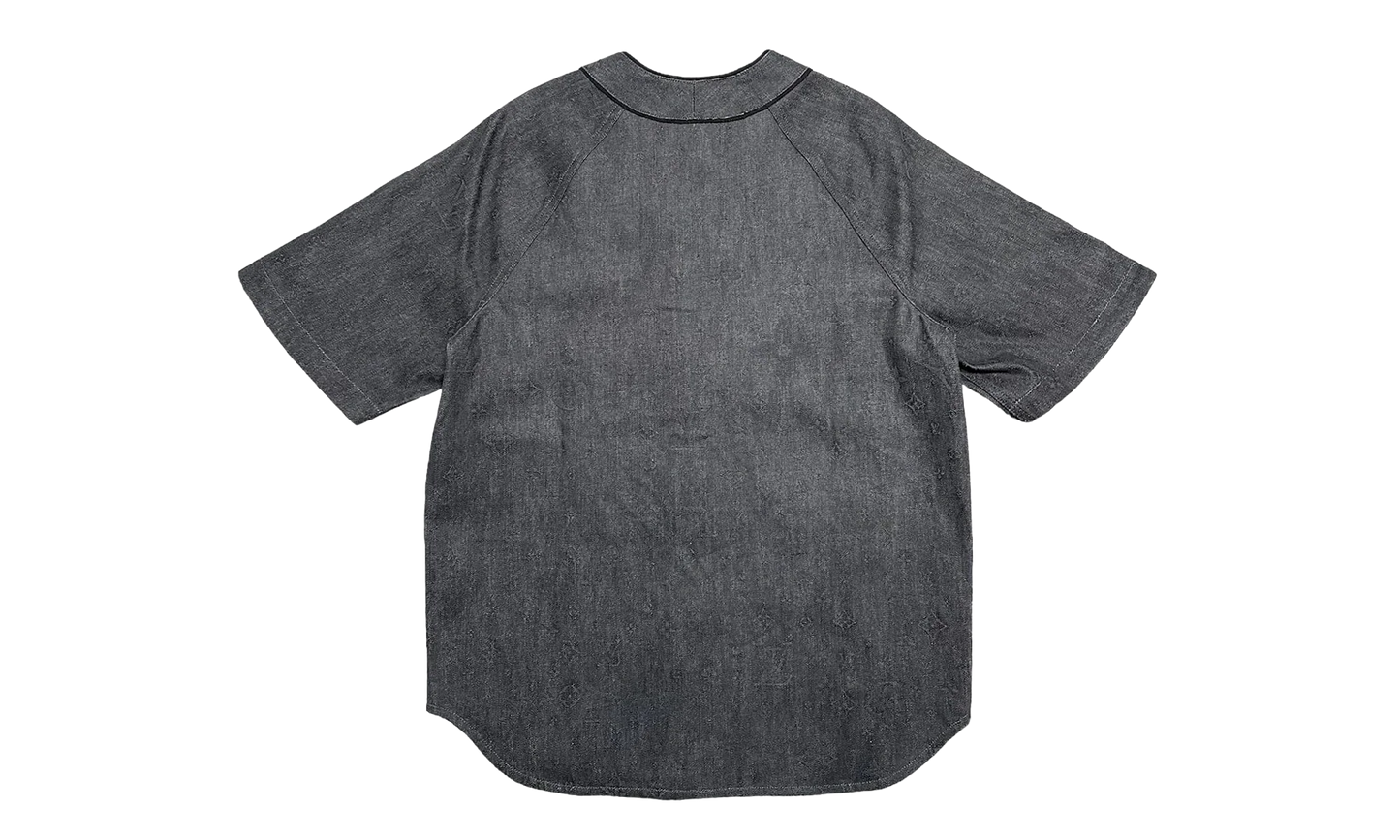 Embossed Monogram Baseball Jersey "Black Denim" LVEMBJDB