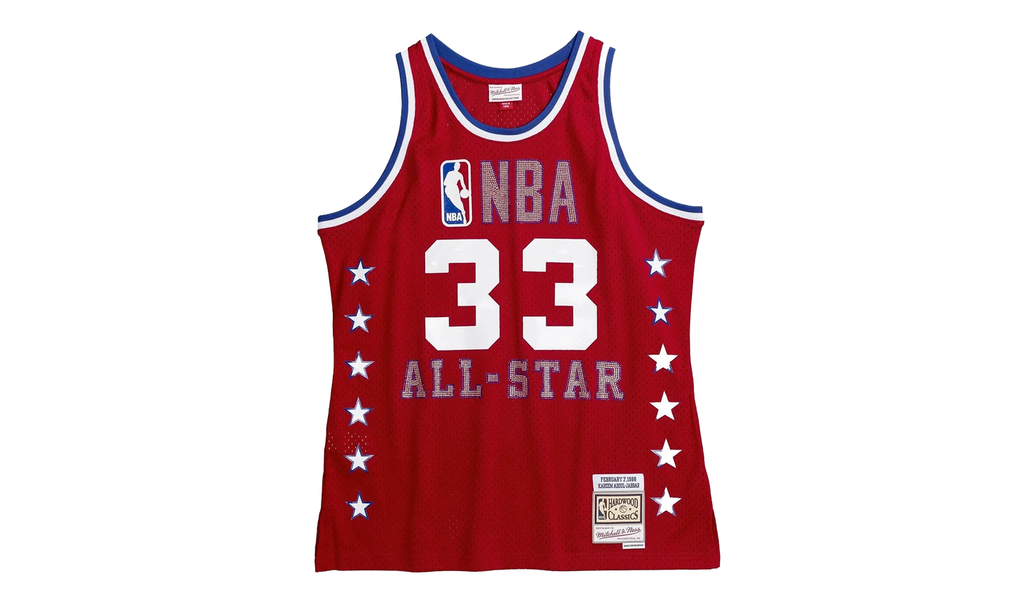 NBA Kareem Abdul-Jabbar Swingman Jersey "1988 All-Star - Red" SMJYBW18018 ASWRED188