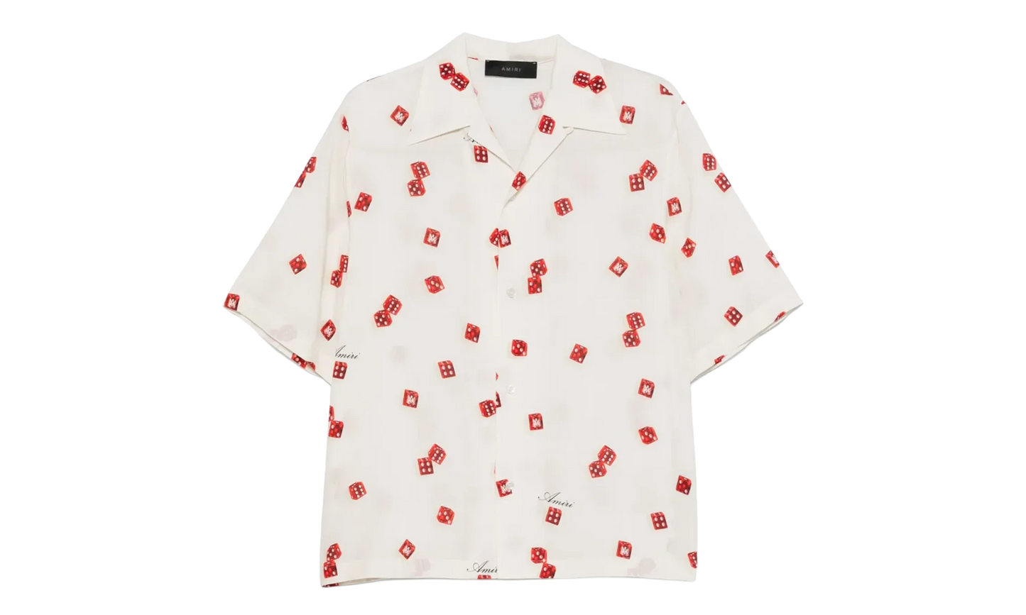 Dice Bowling Shirt "Alabaster Red Black" AMSTCA1093 271