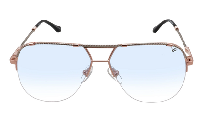 Blanco Half Rim 24KT Two-Tone "Rose / White Gold / Blue Gradient Photochromatic" HRBA2 0007 17A4