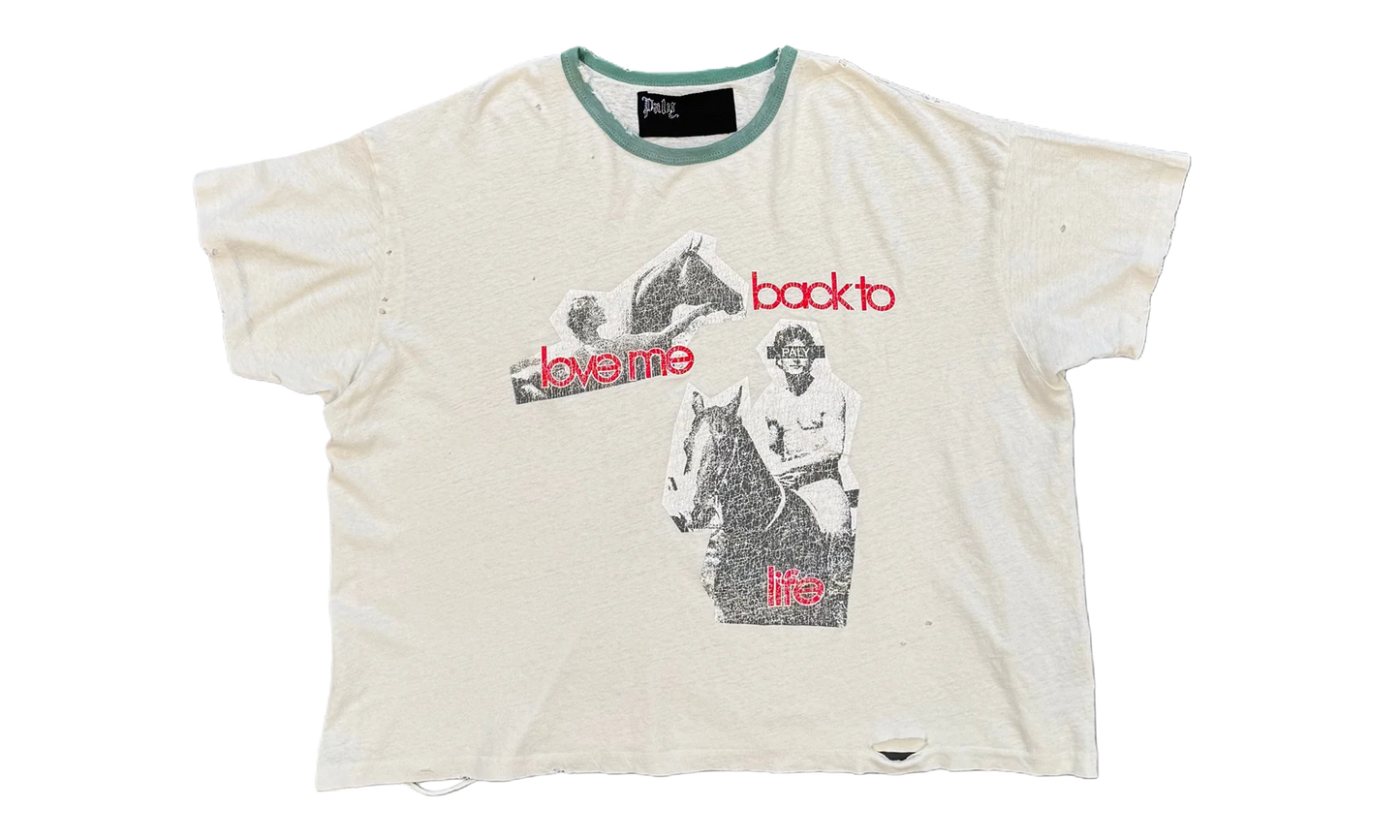 Back To Life Ringer Tee "White" 2U005Q1010VWT