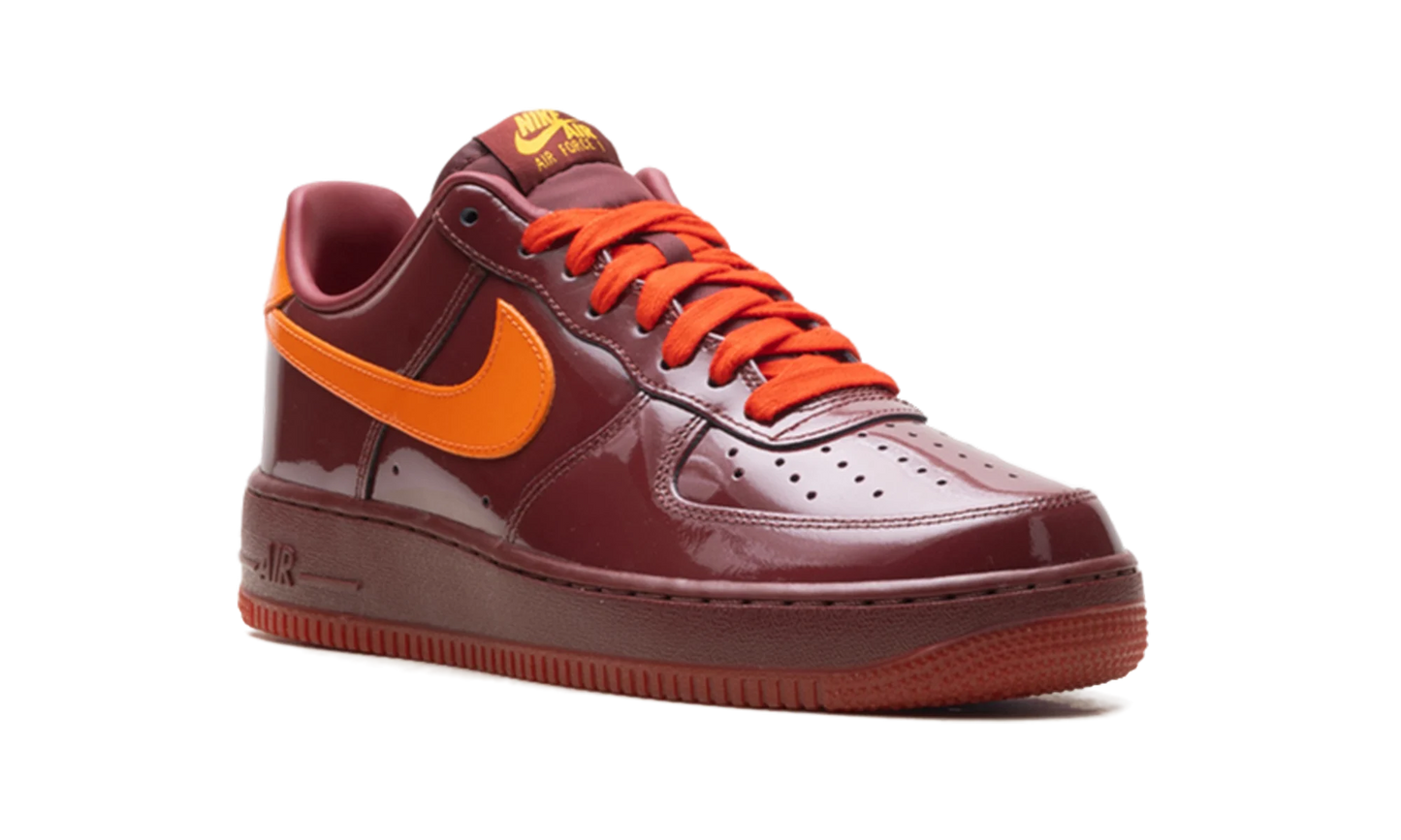Air Force 1 Low "Patent Leather Dark Team Red Safety Orange" IO4489 601