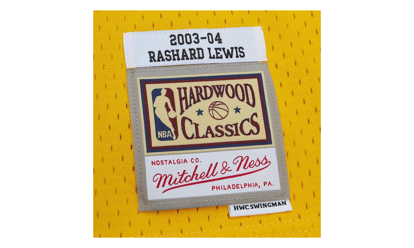 NBA Hardwood Classics Jersey "2003 Seattle Supersonics Rashard Lewis - Yellow" SMJY6203 SSU03RLIYELL