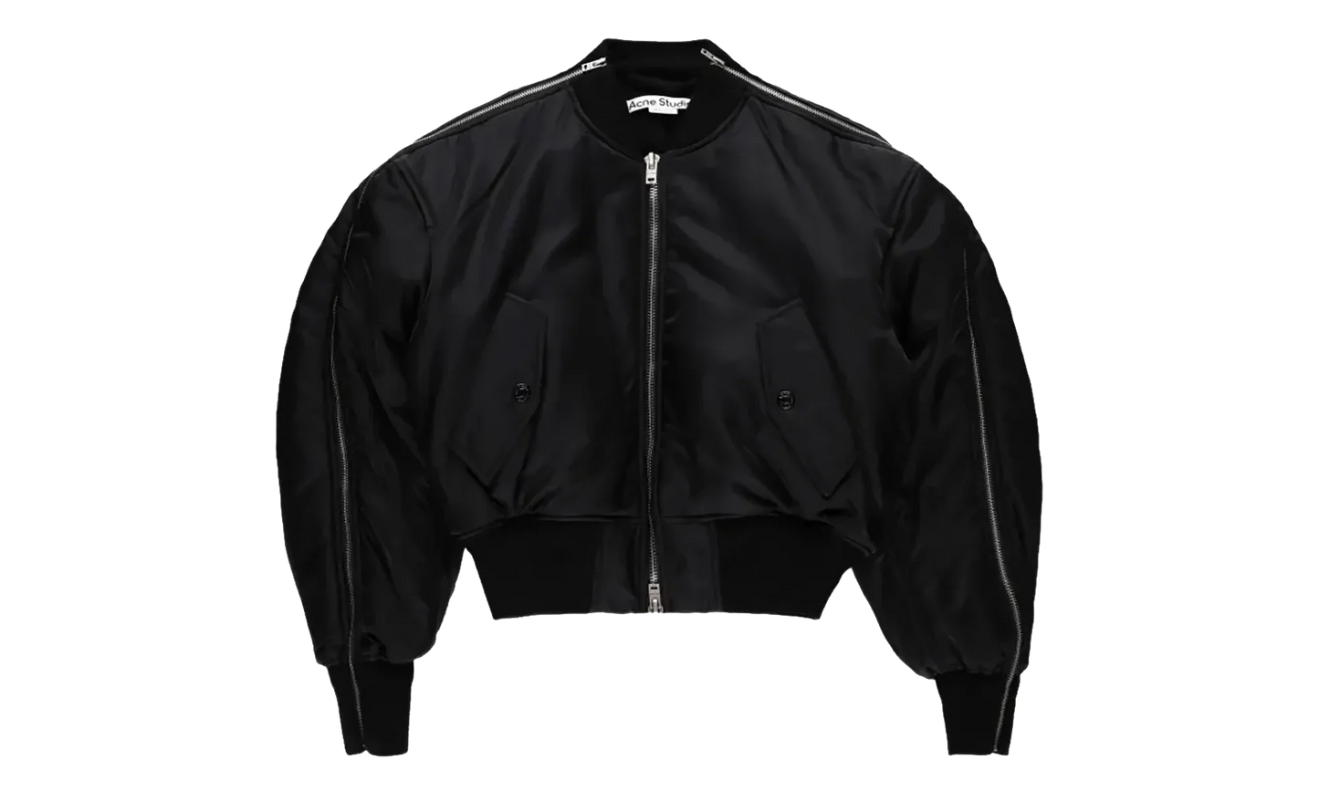 Nylon Bomber With Zips "Black" A90699900