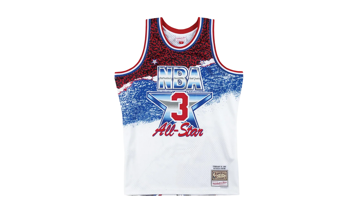 NBA Sublimated Patrick Ewing Swingman Jersey "1991 All Star East - White" SMJYNG18428 ASEWHIT91PEW