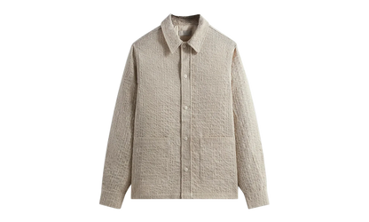 Slub Boucle Boxy Collared Overshirt "Canvas" KHM031816 210