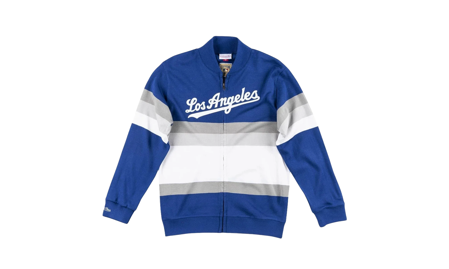 MLB Front Stripe Full Zip Sweater "Los Angeles Dodgers - Royal" SWTRAJ18024 LADROYA