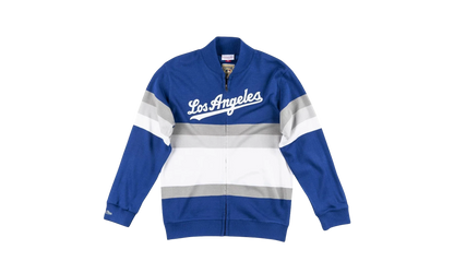 MLB Front Stripe Full Zip Sweater "Los Angeles Dodgers - Royal" SWTRAJ18024 LADROYA