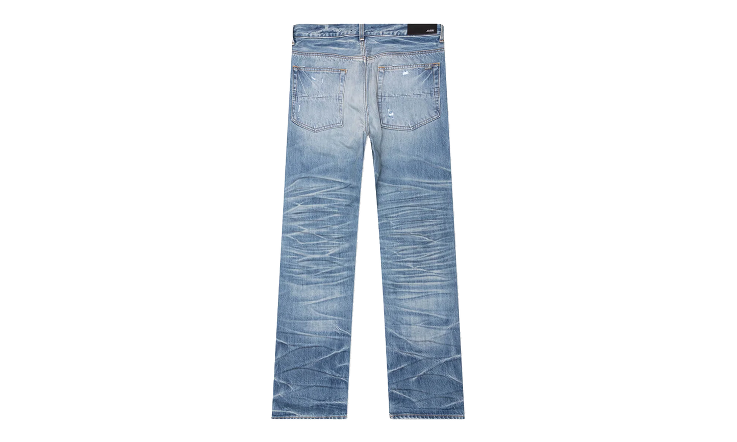 Pleated Denim Straight MX1 Jeans "Honeycomb Indigo" AMDNGH1087 HONE