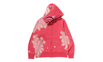 Hand Dye Shark Full Zip Hoodie "Red" 1L30 115 002 RED