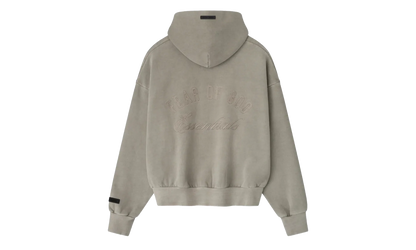 Embroidered Classic Full Zip Hoodie "Smoke Grey" 192HO254781F