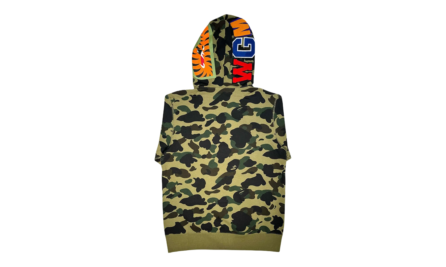 ABC Camo Shark Full Zip Up Hoodie "Green" 001ZPI201004M