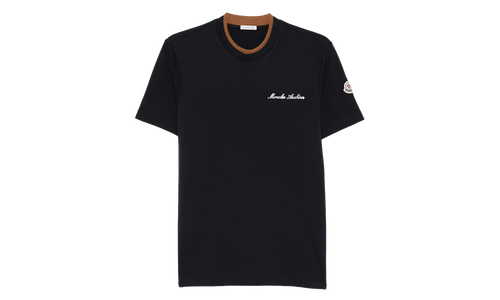 Crew Neck Short Sleeve T-Shirt "Navy Blue" MON56