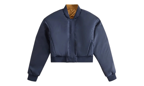 Landry Cropped Satin Bomber Jacket WMNS "Navy" KITH119