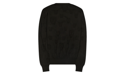 All Over Skulls Crewneck Sweater "Black" AM002