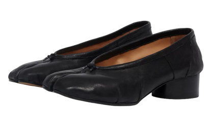 Leather Heeled Tabi Ballerina Flats WMNS "Black" S58WZ0128P6378T8013
