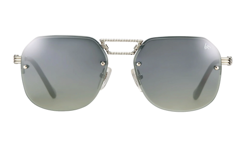 CEO Bevel Rimless Drill Mount 18KT "White Gold / Pastel Gray Gradient Flash Silver" DMCE2 0007 48B1