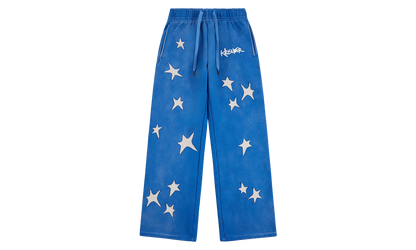 Patchwork Washed Sweatpant "Blue" KS001
