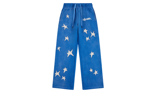 Patchwork Washed Sweatpant "Blue" KS001