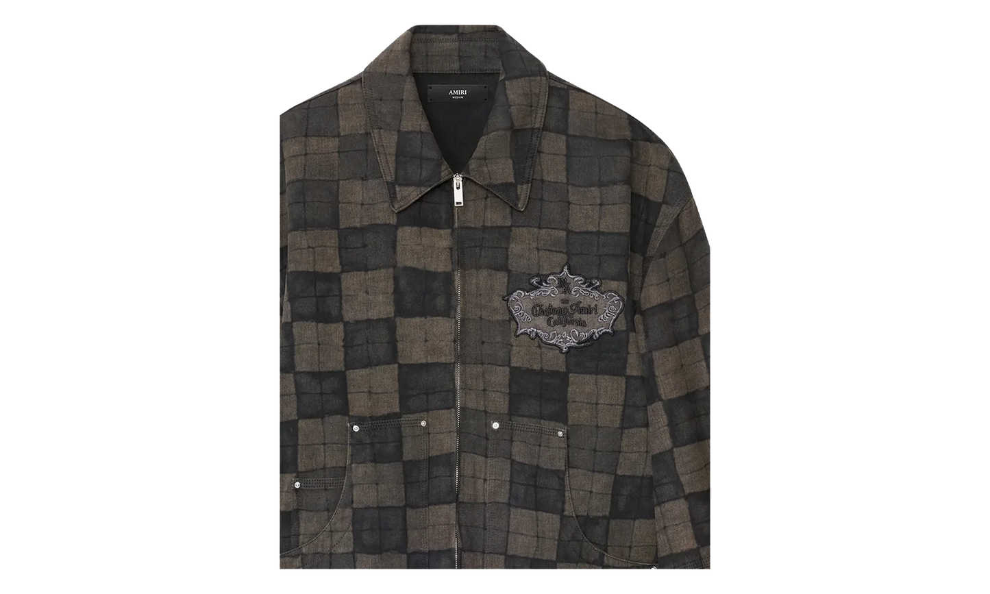 Checkered Work Jacket "Brown" AMOUJA1103 210