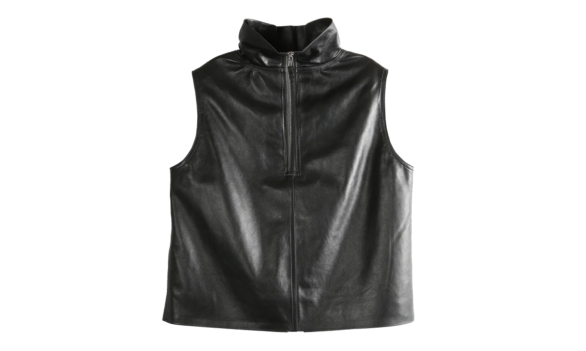 Short Sleeve Tabard in Pelle Top WMNS "Black" RP01F6116 LBY 09