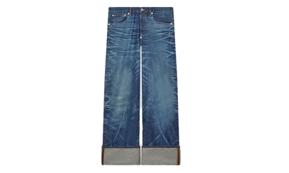 Turn Up Wide Fit Jeans "Stone Blue" FF65DP4216I7DY